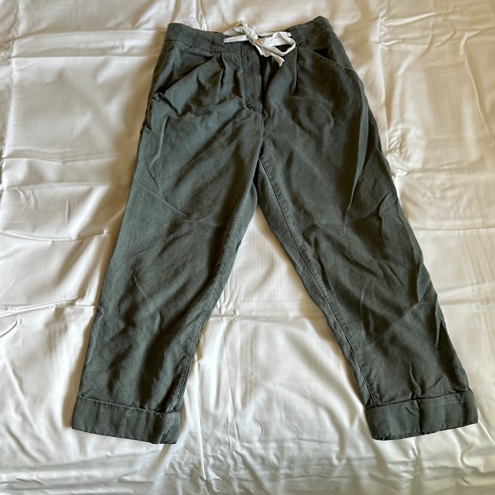 Dark Sage Green capris